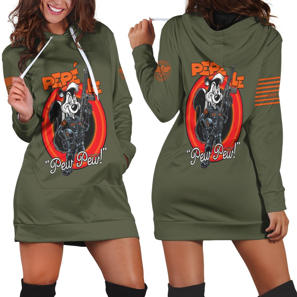 Pepe Le Pew Pew Pew For Lovers 3d Hoodie Dress Sweater Dress Sweatshirt Dress