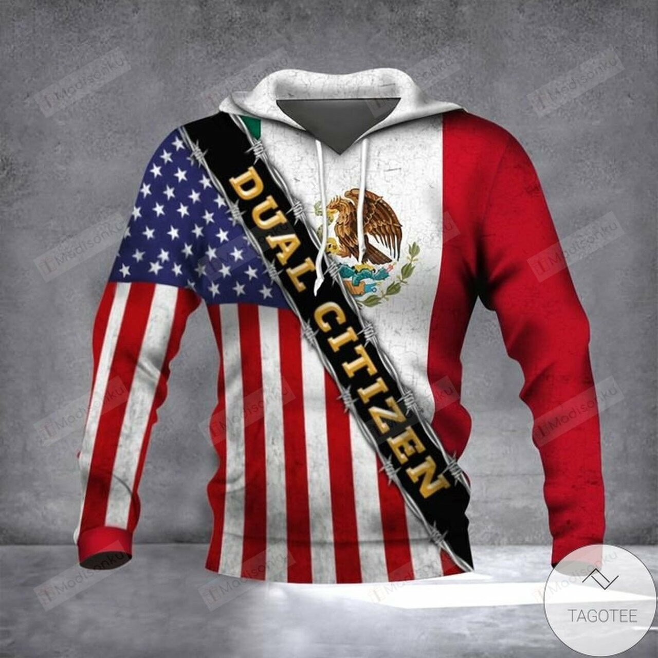 Perfect Mexico American Flag Dual Citizen 3d All Over Print Hoodie