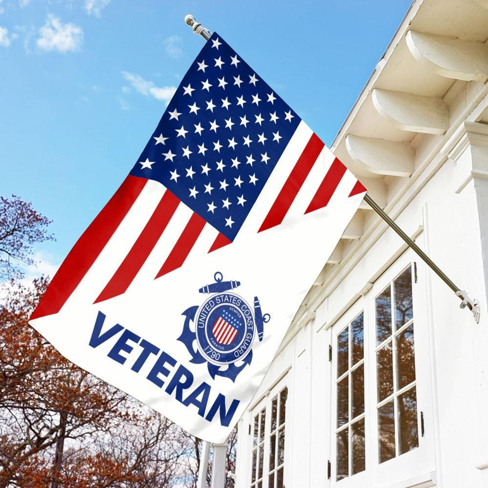 Perfect gift for Coast Guard Veteran Gift for Independence Day  Garden Flag House Flag