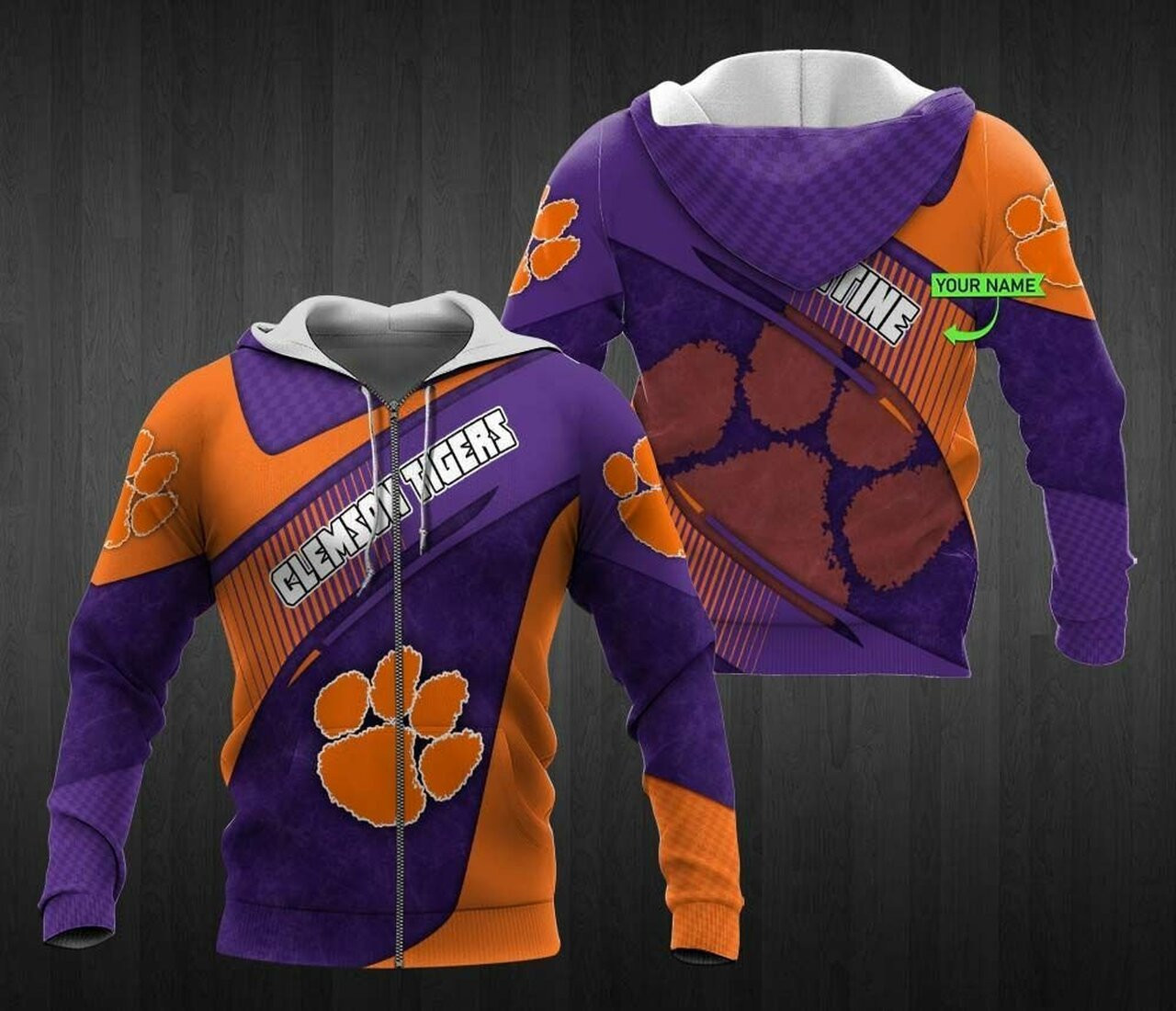 Personalized 3d Hoodie Clemson Tigers Custom Name 3d All Over Printed Hoodie