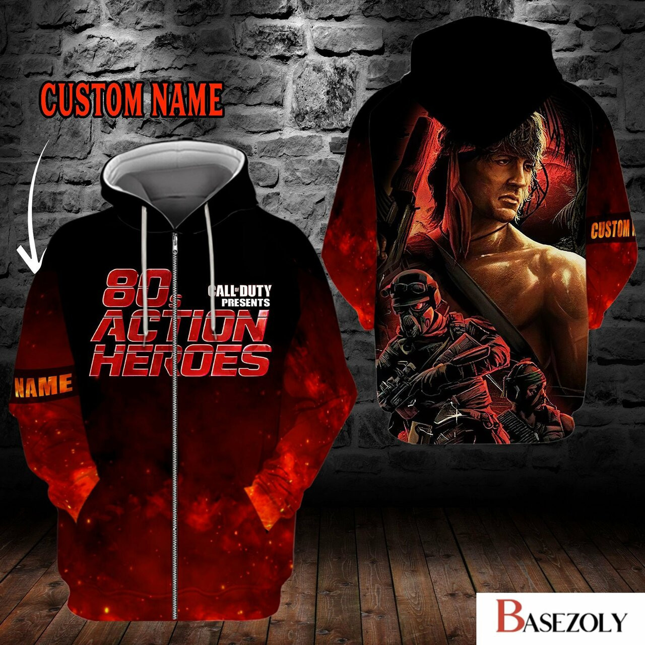 Personalized 80s Action Heroes 3d All Over Print Hoodie