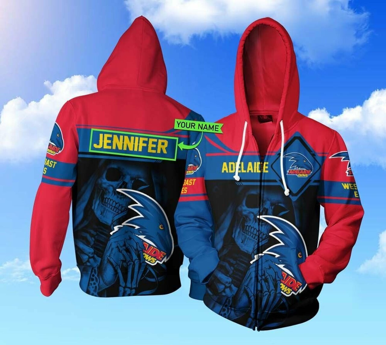 Personalized Adelaide Football Club Custom 3d All Over Print Hoodie