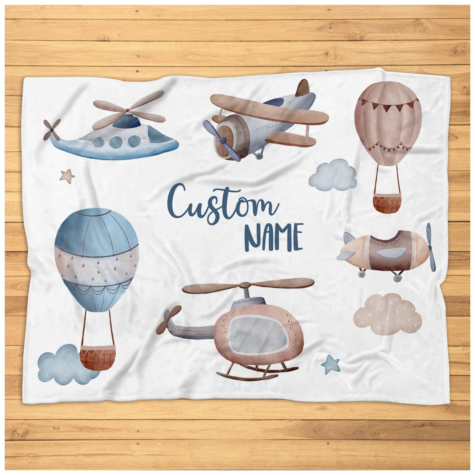 Personalized Airplane Blanket