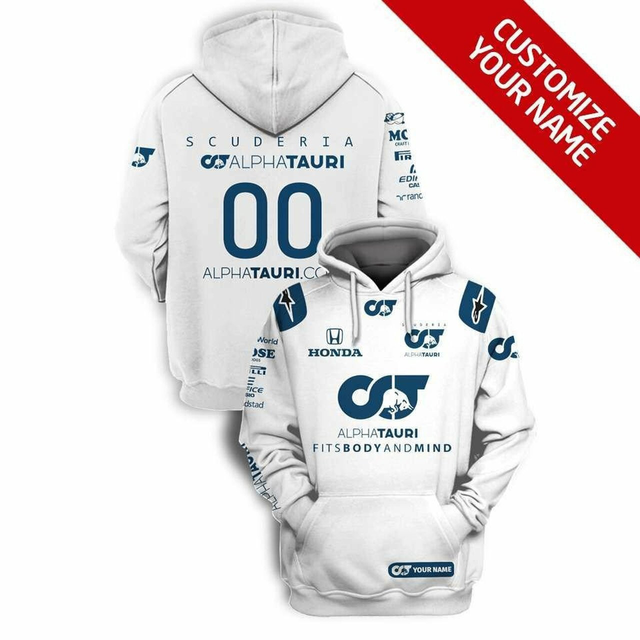 Personalized Alphatauri F1 Racing Custom 3d All Over Print Hoodie