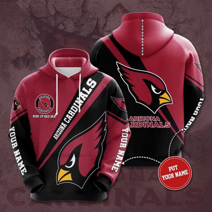 Personalized Arizona Cardinals No76 Custom Hoodie 3D All Over Print