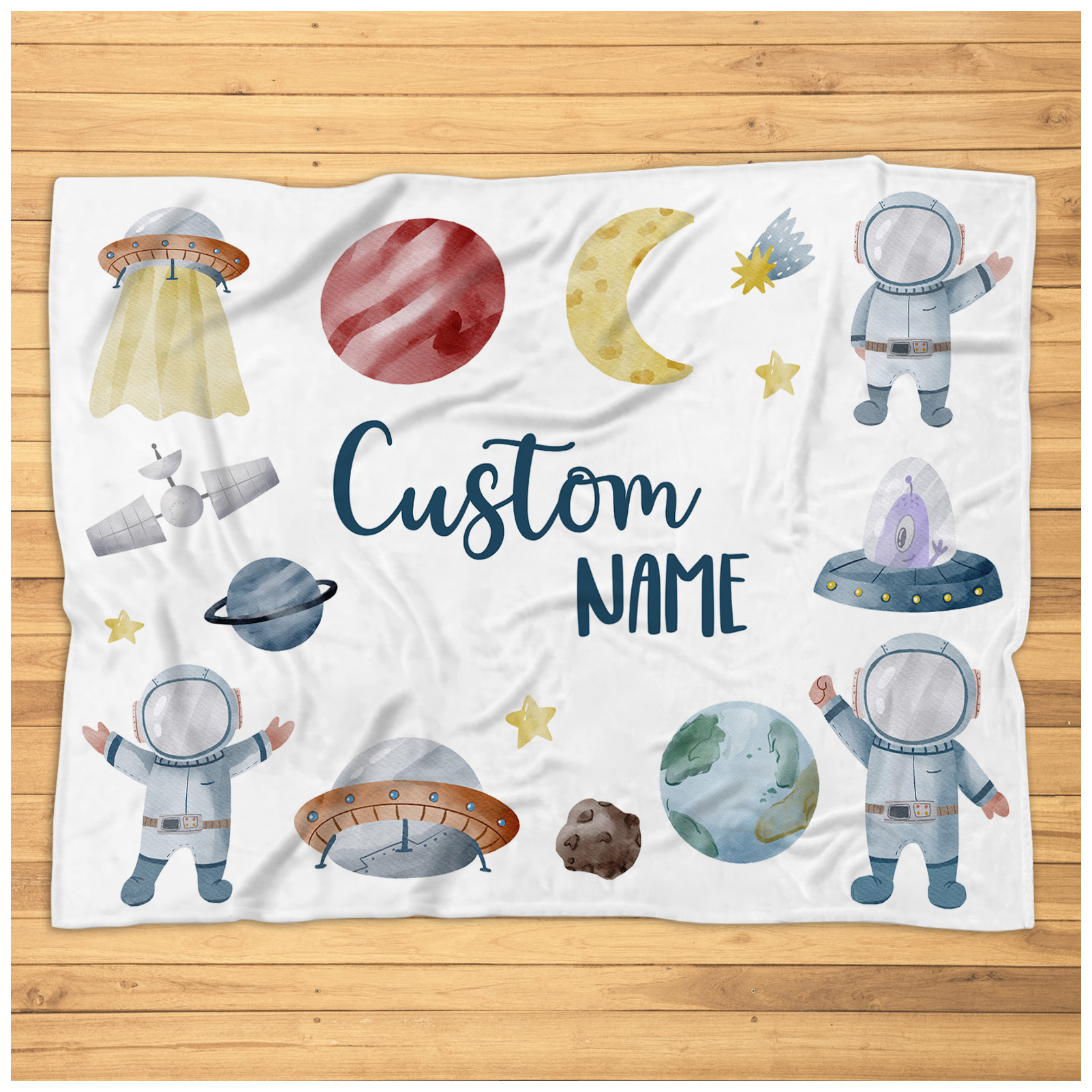 Personalized Astronaut Blanket