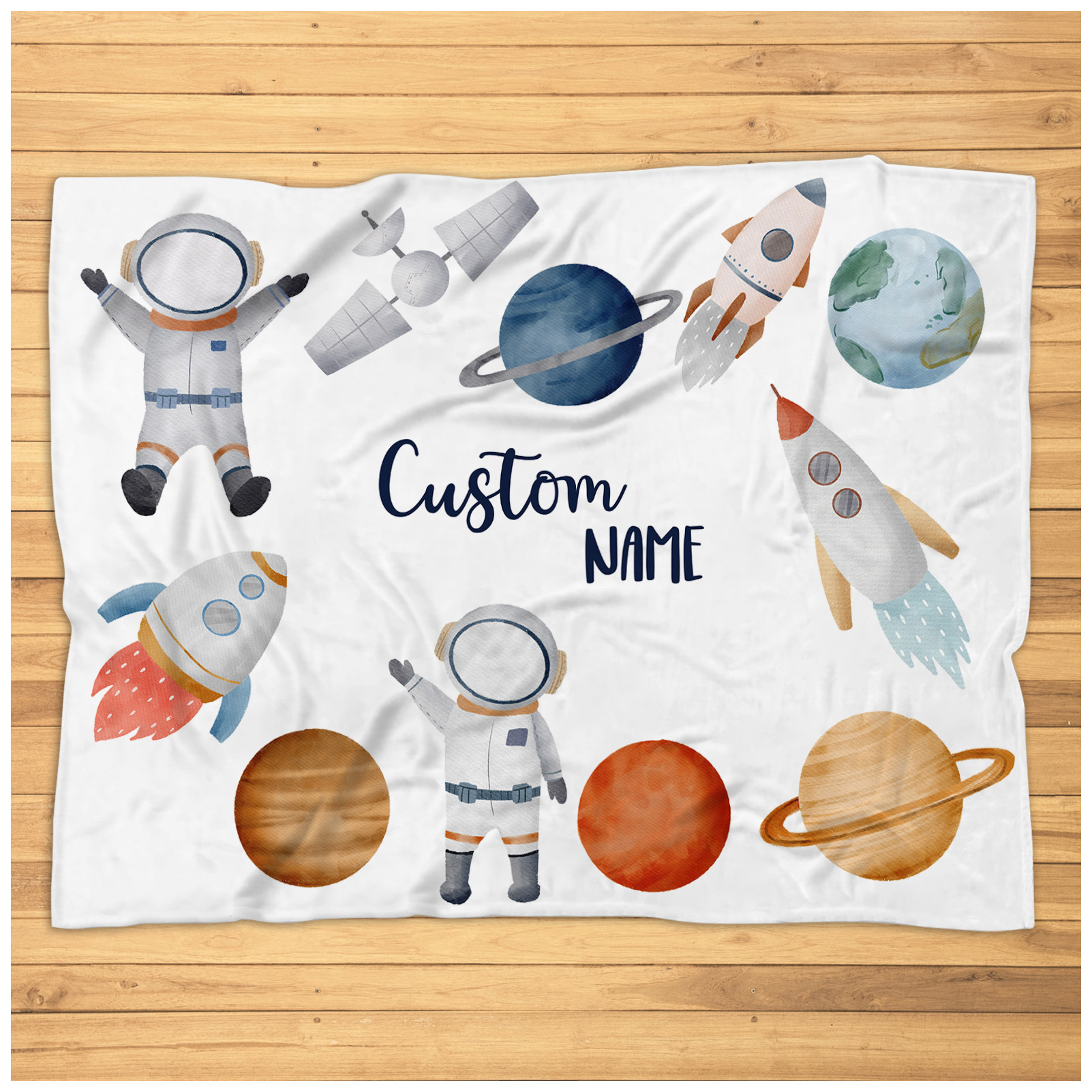 Personalized Astronaut Blanket