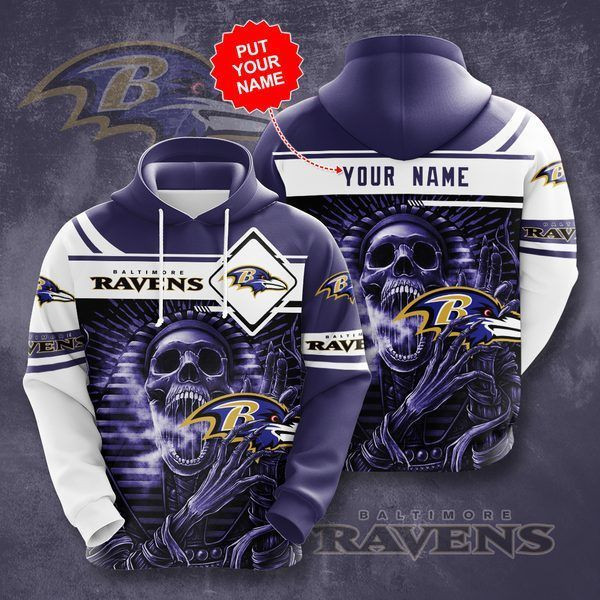 Personalized Baltimore Ravens No177 Custom Hoodie 3D All Over Print