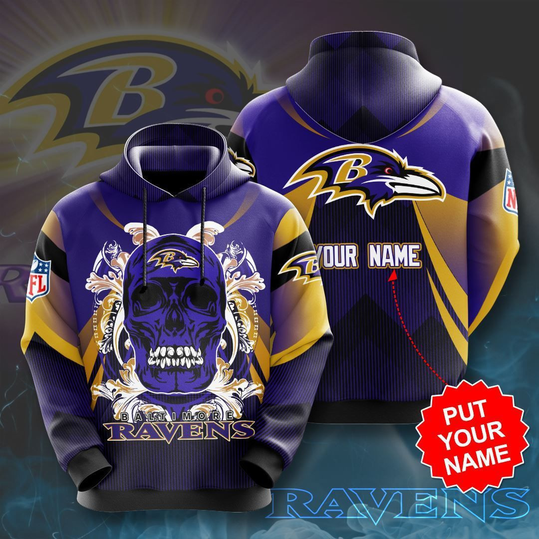 Personalized Baltimore Ravens No178 Custom Hoodie 3D All Over Print