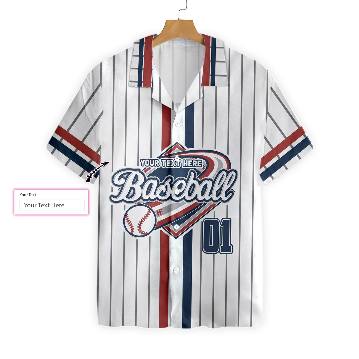 Personalized Baseball Lover Custom Hawaiian Shirt