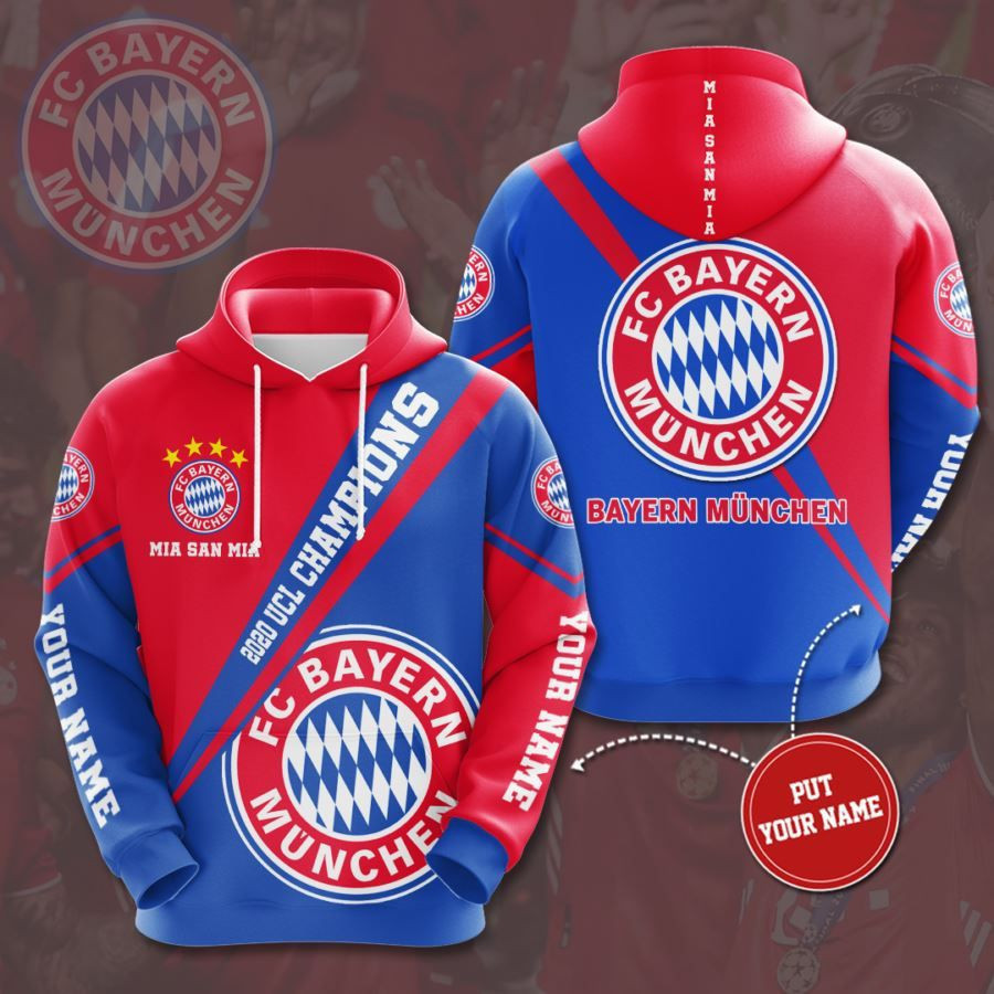 Personalized Bayern Munchen No184 Custom Hoodie 3D All Over Print