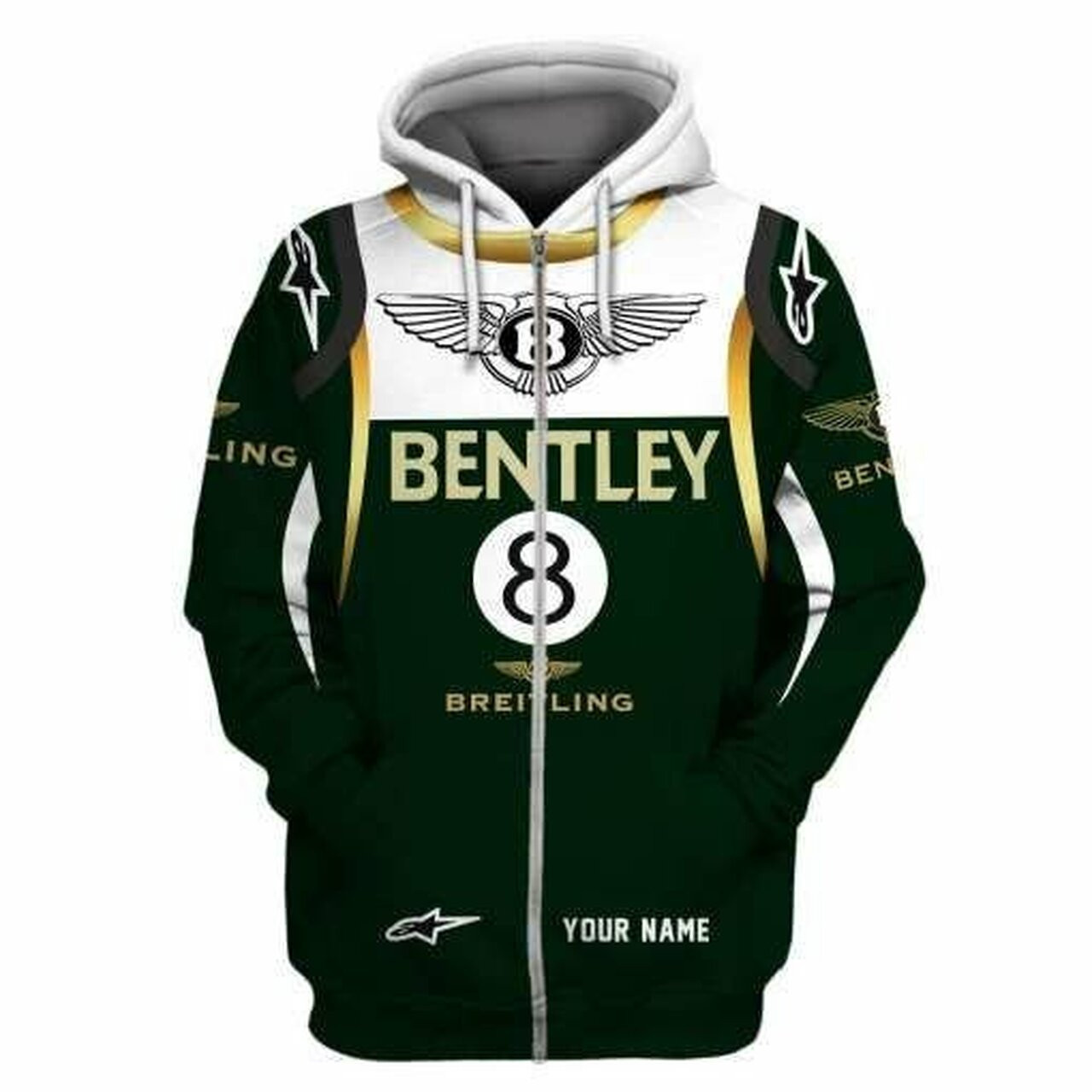 Personalized Bentley 8 Breitling Racing Custom 3d All Over Print Hoodie