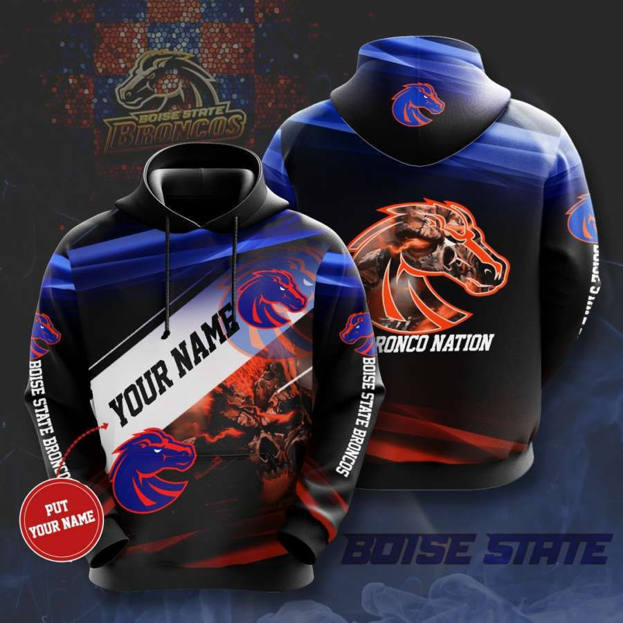 Personalized Boise State Broncos No213 Custom Hoodie 3D All Over Print