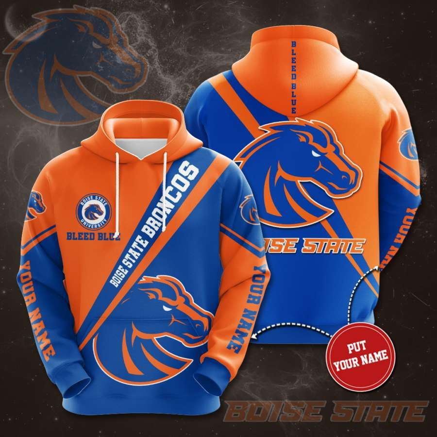 Personalized Boise State Broncos No214 Custom Hoodie 3D All Over Print