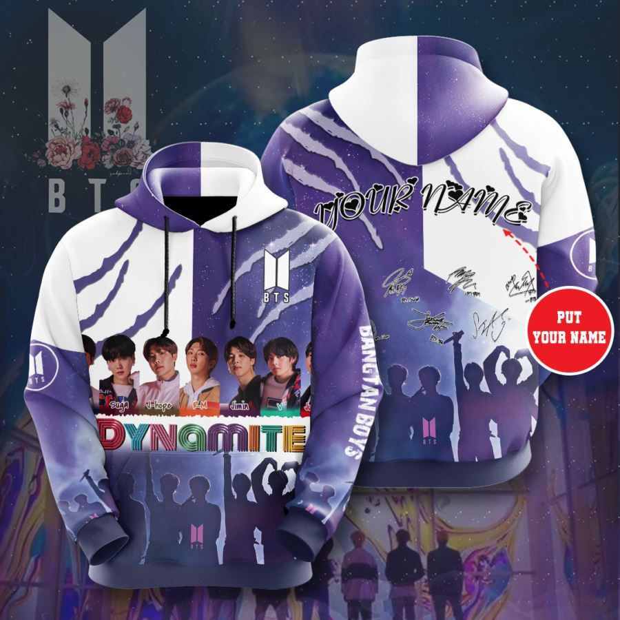 Personalized Bts No252 Custom Hoodie 3D All Over Print