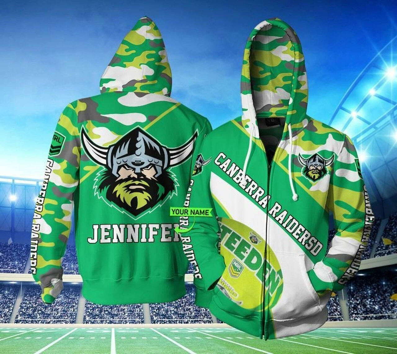 Personalized Canberra Raiders 3d All Over Print Hoodie