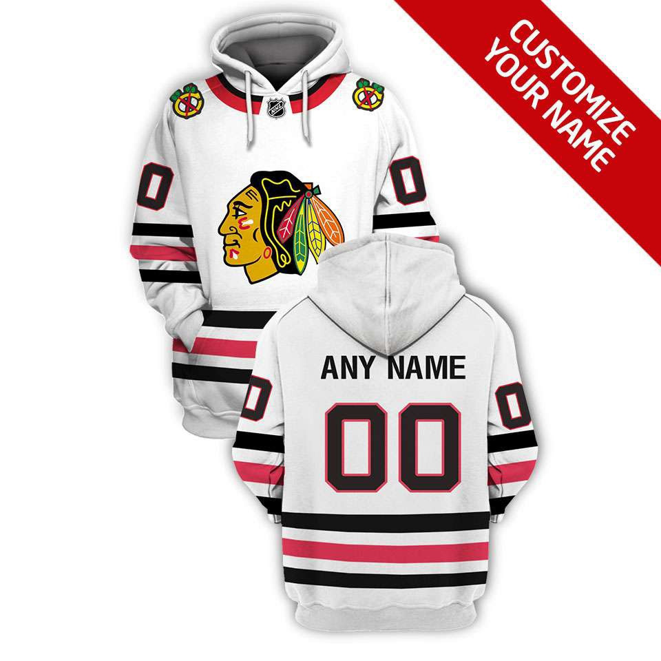 Personalized Chicago Blackhawks Nhl Custom Name And Number 3d Full Printing Hoodie