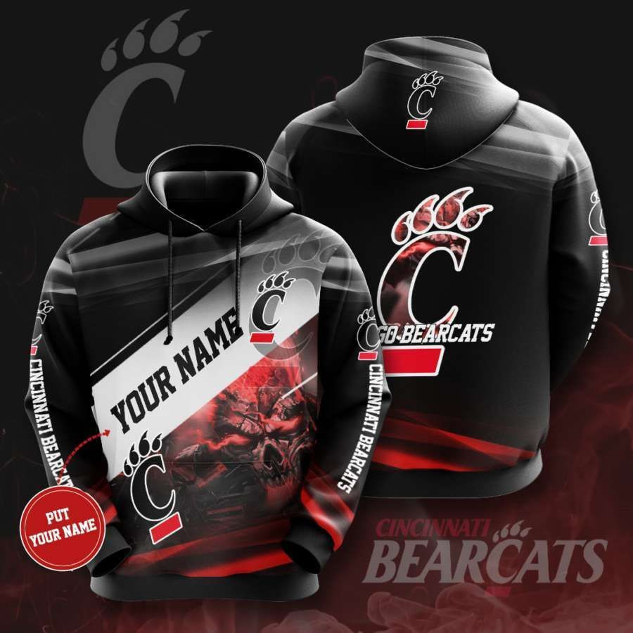 Personalized Cincinnati Bearcats No389 Custom Hoodie 3D All Over Print