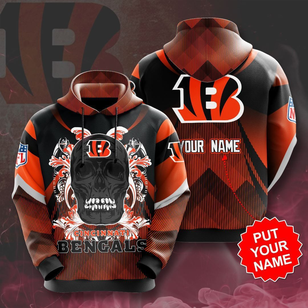 Personalized Cincinnati Bengals No411 Custom Hoodie 3D All Over Print