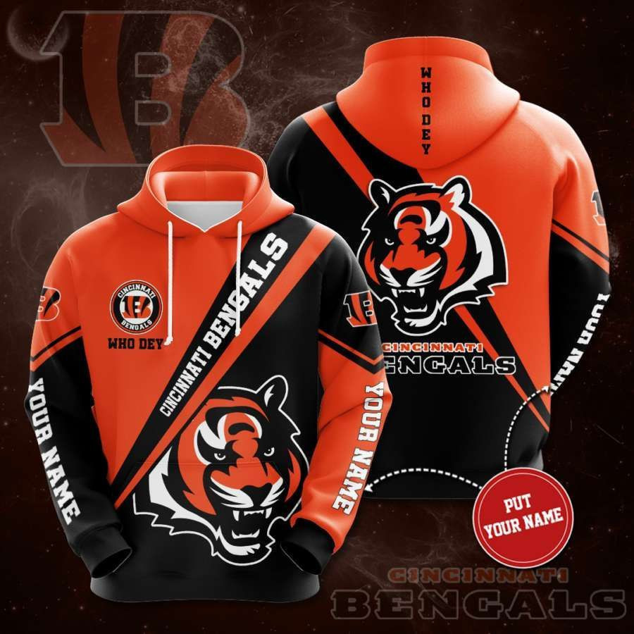 Personalized Cincinnati Bengals No412 Custom Hoodie 3D All Over Print