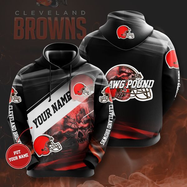 Personalized Cleveland Browns No461 Custom Hoodie 3D All Over Print