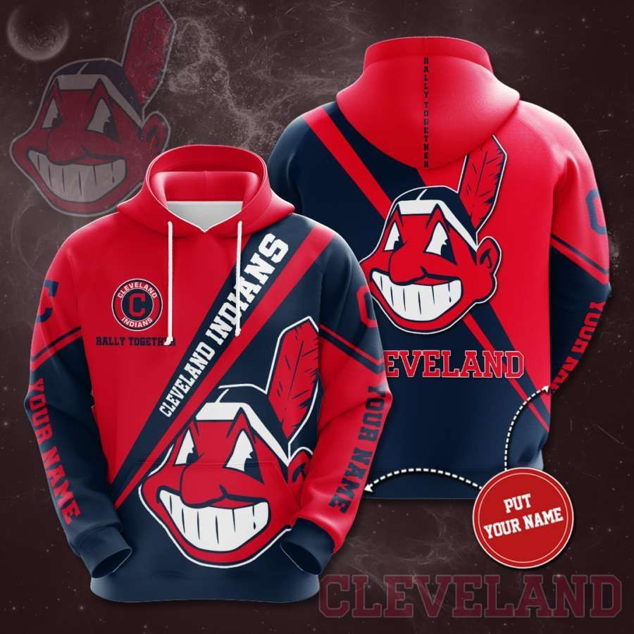 Personalized Cleveland Indians No473 Custom Hoodie 3D All Over Print