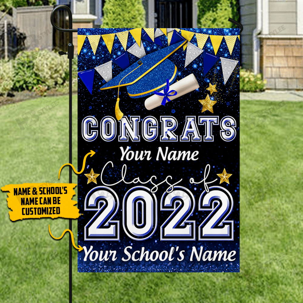 Personalized Custom Graduation Flag Congrats Class Of 2022 Senior 2022 Flag Garden Flag House Flag