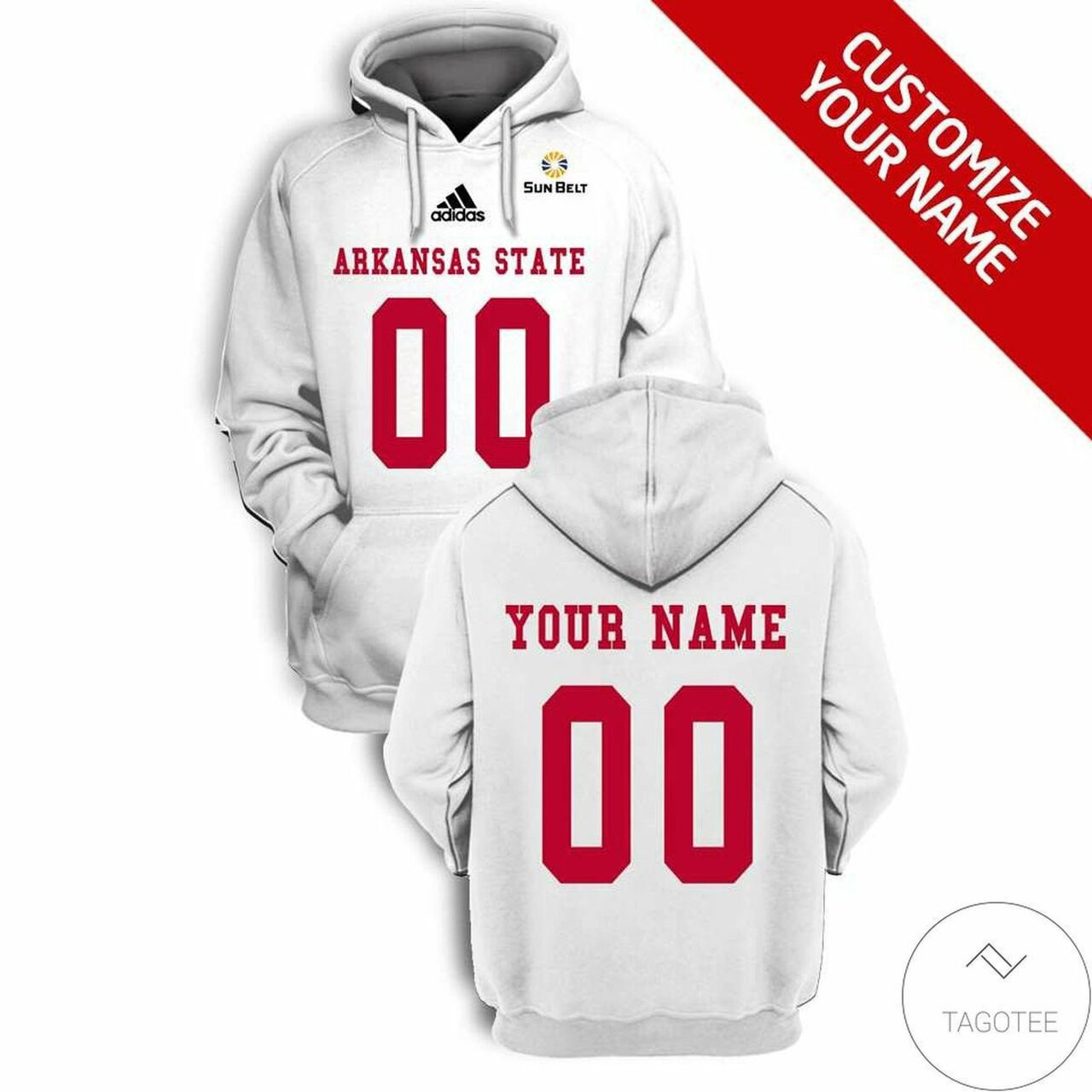 Personalized Custom Name And Number Arkansas State Red Wolves For Unisex 3d All Over Print Hoodie