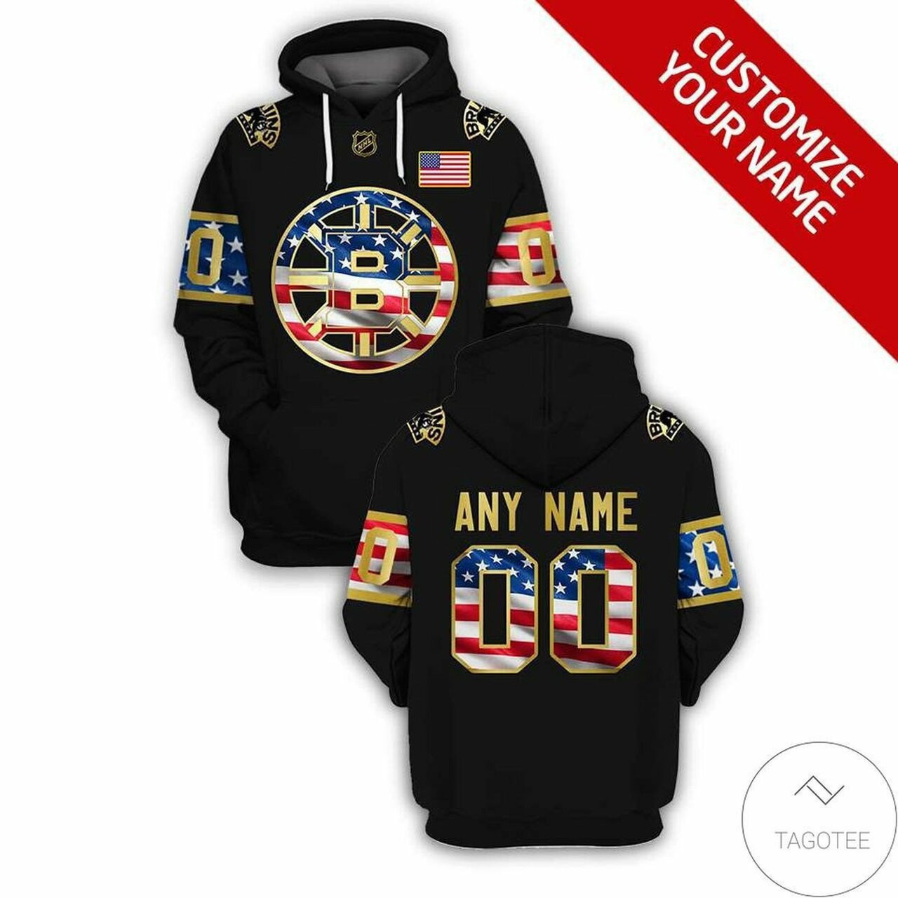 Personalized Custom Name And Number Boston Bruins 3d All Over Print Hoodie