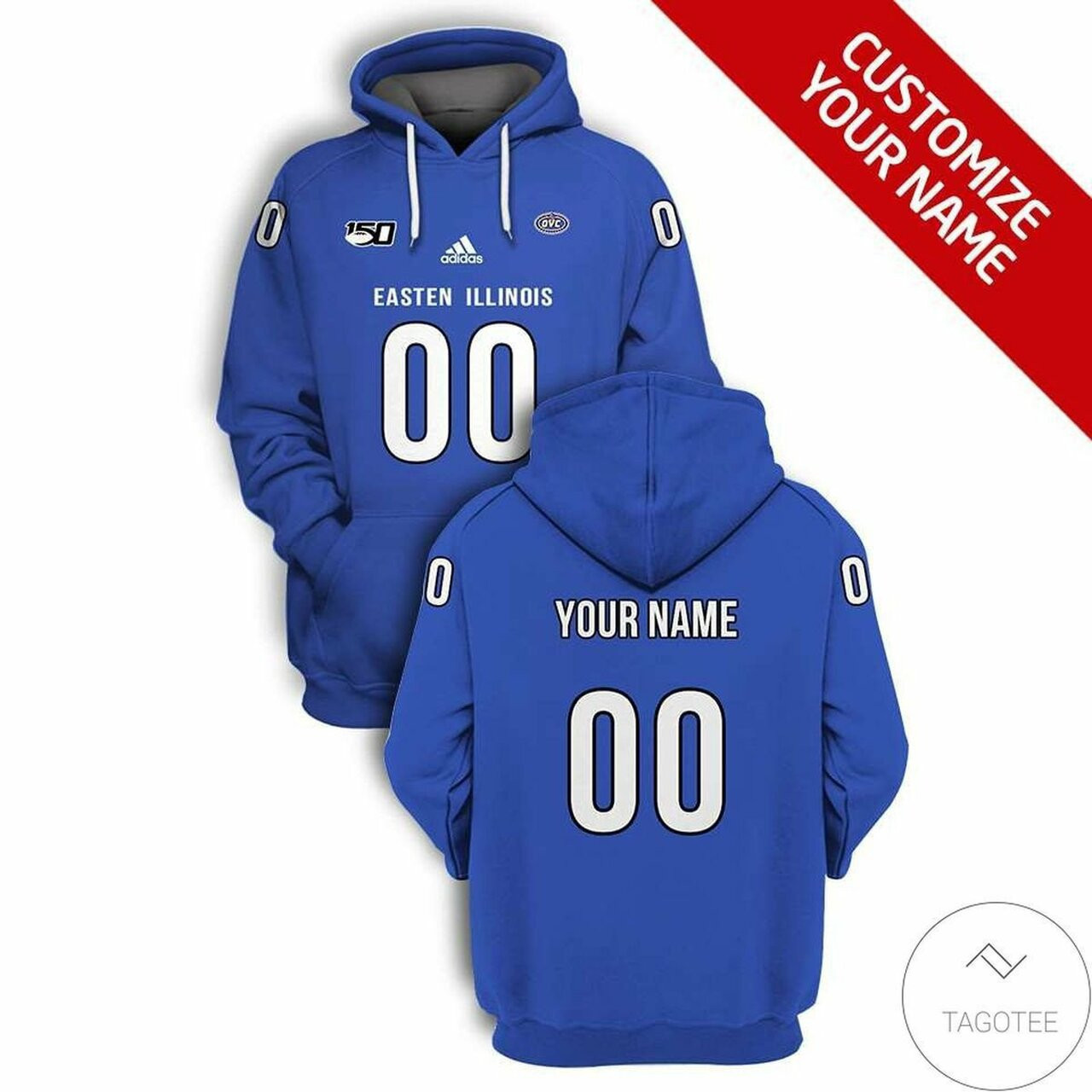 Personalized Custom Name And Number Eastern Illinois Panthers 3d All Over Print Hoodie