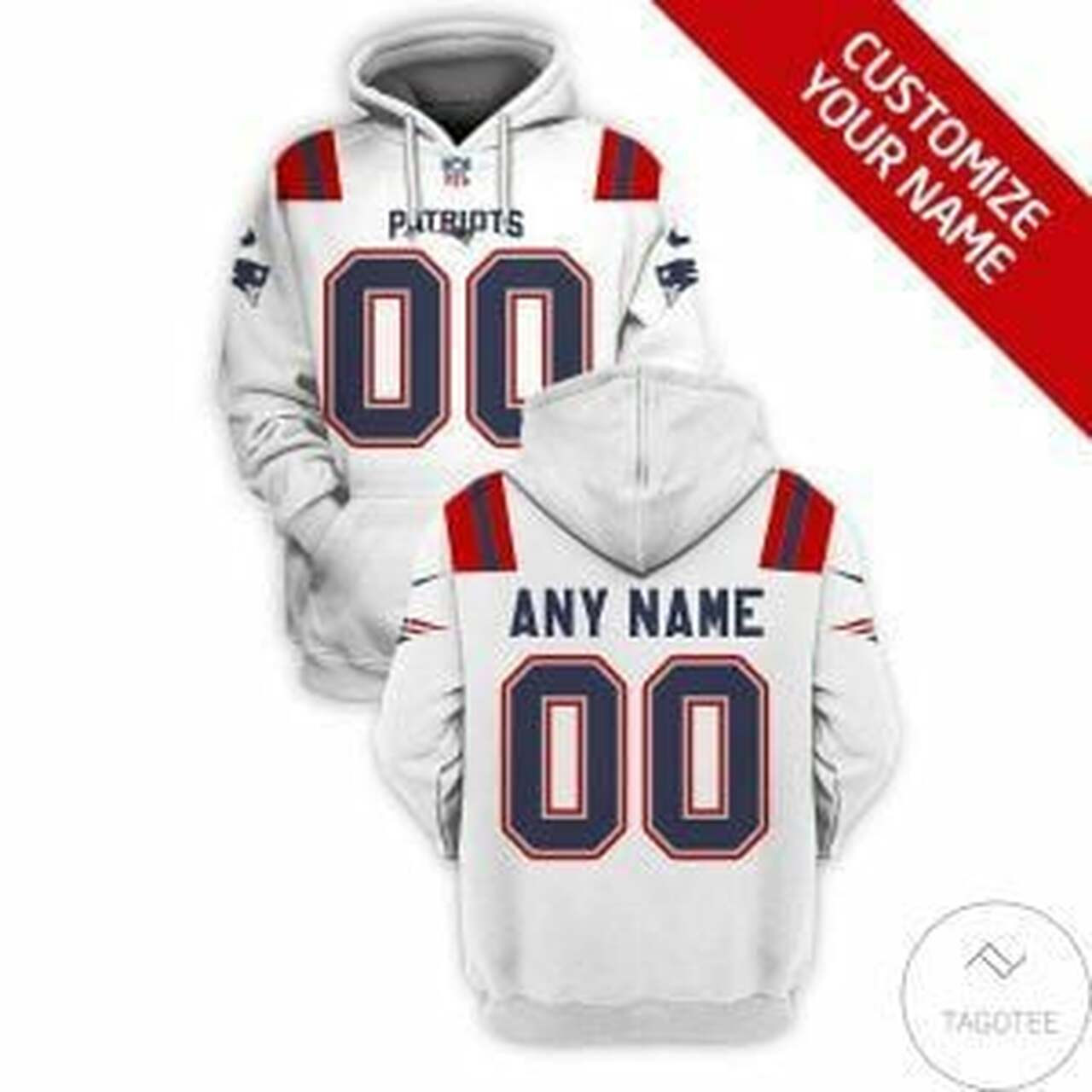 Personalized Custom Name And Number New England Patriots 3d All Over Print Hoodie