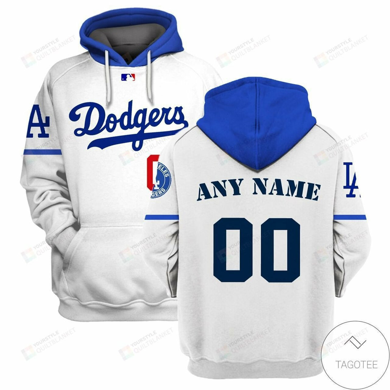 Personalized Custom Name Los Angeles Dodgers 3d All Over Print Hoodie