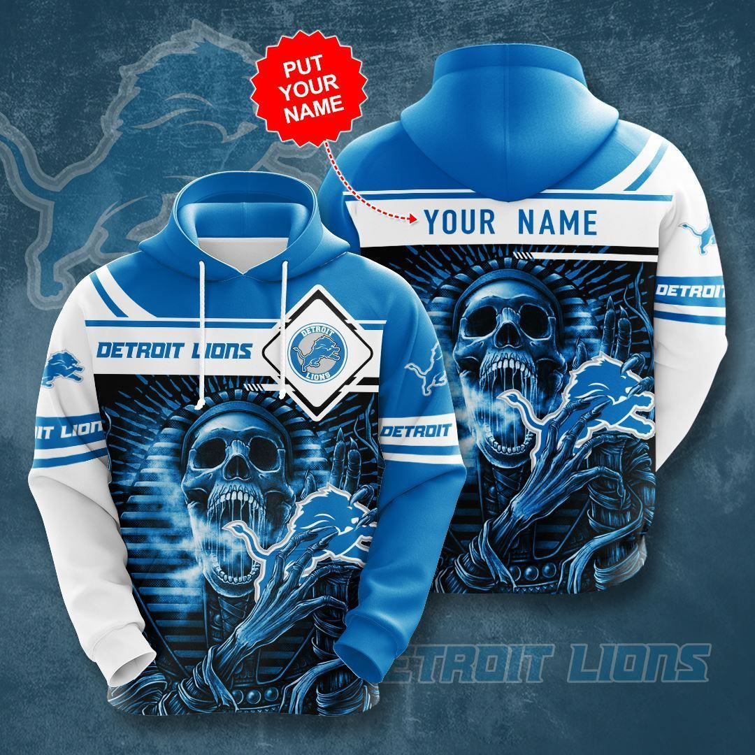 Personalized Detroit Lions No603 Custom Hoodie 3D All Over Print
