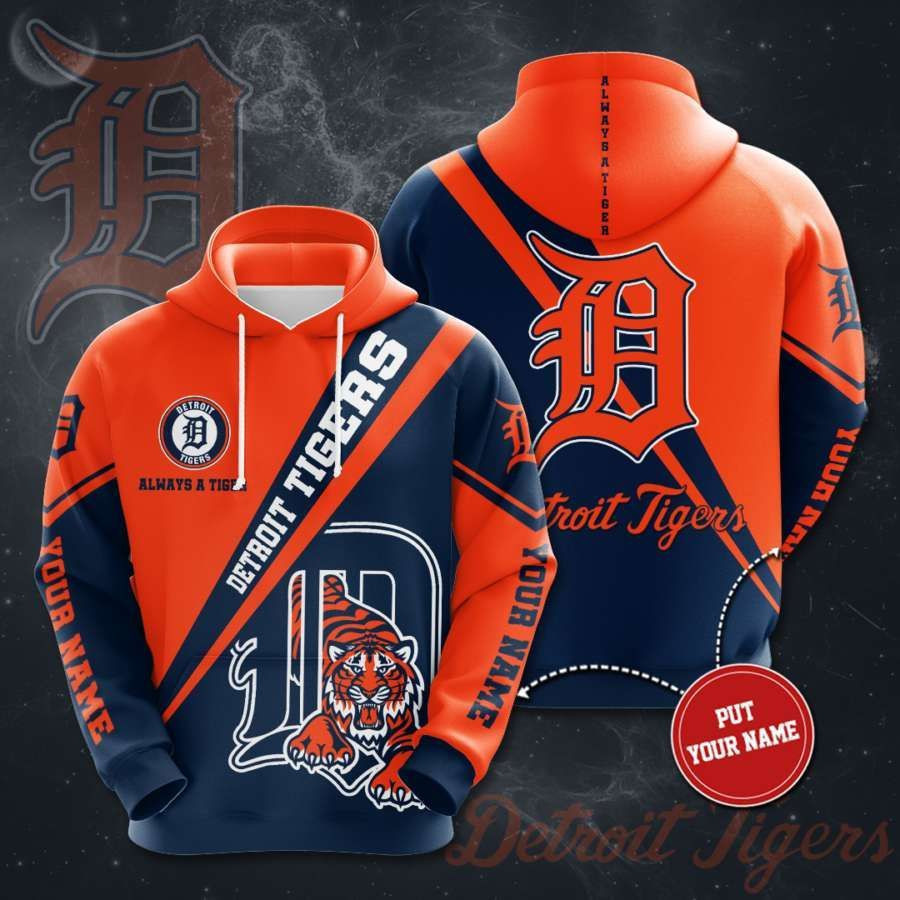 Personalized Detroit Tigers No619 Custom Hoodie 3D All Over Print