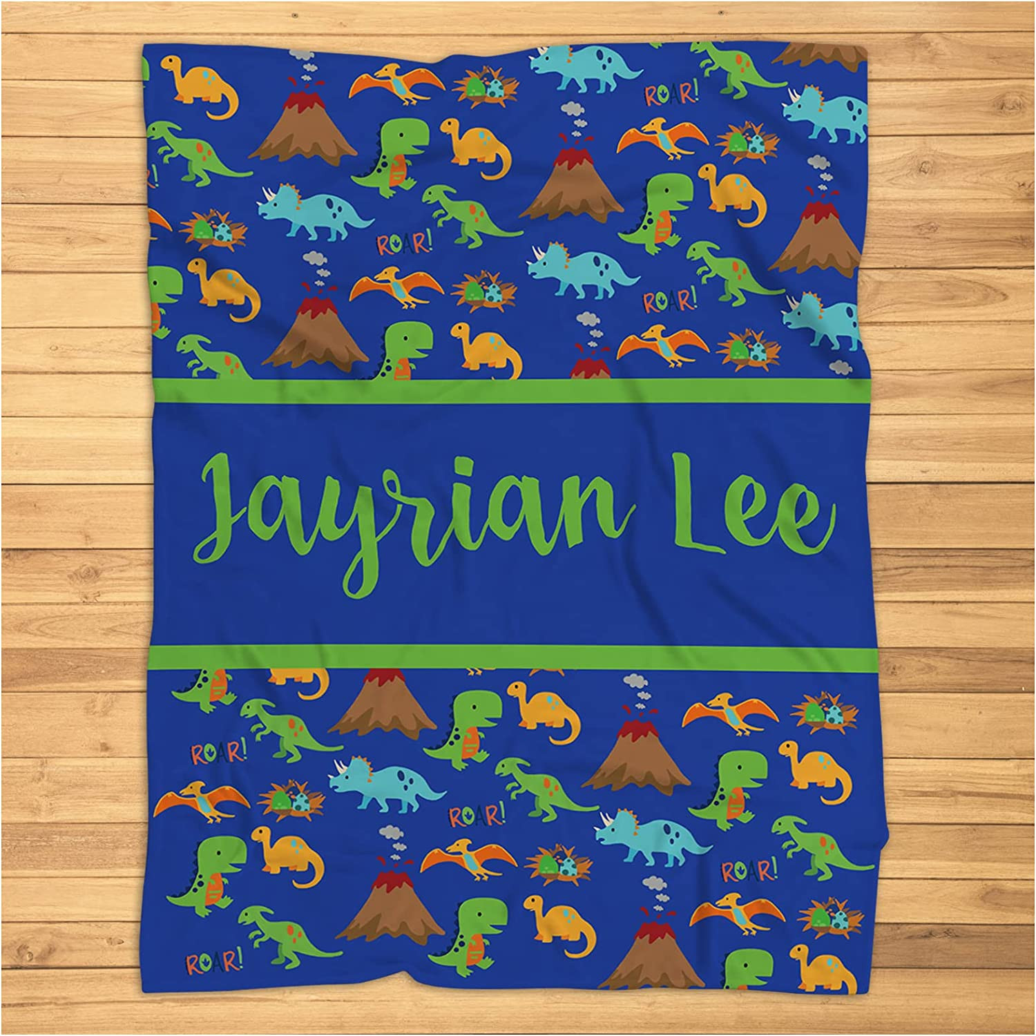 Personalized Dinosaur Baby Blanket