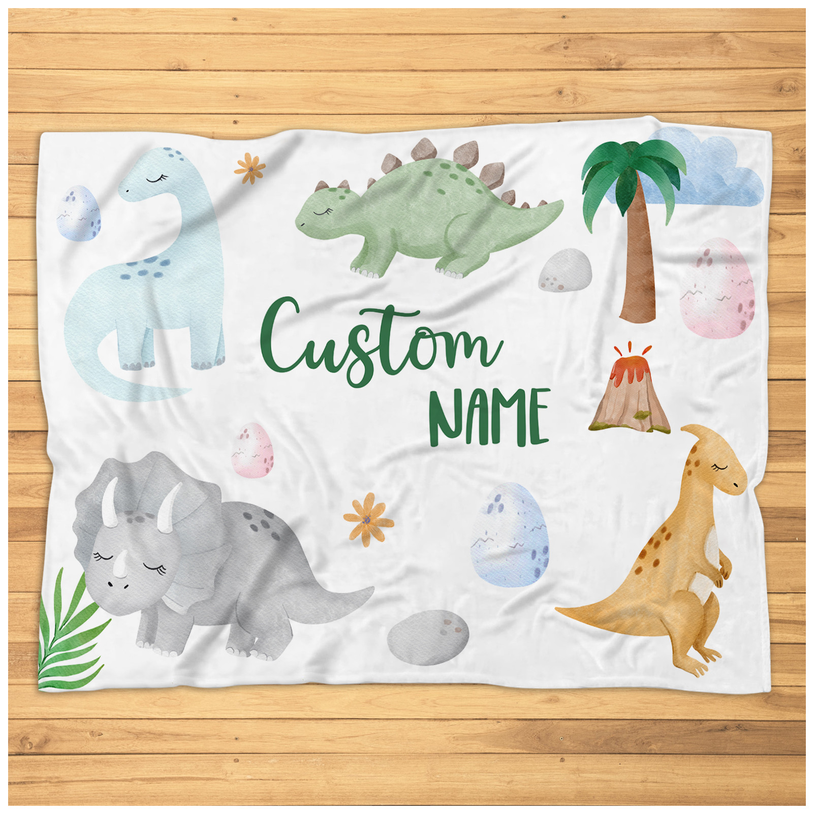 Personalized Dinosaur Blanket