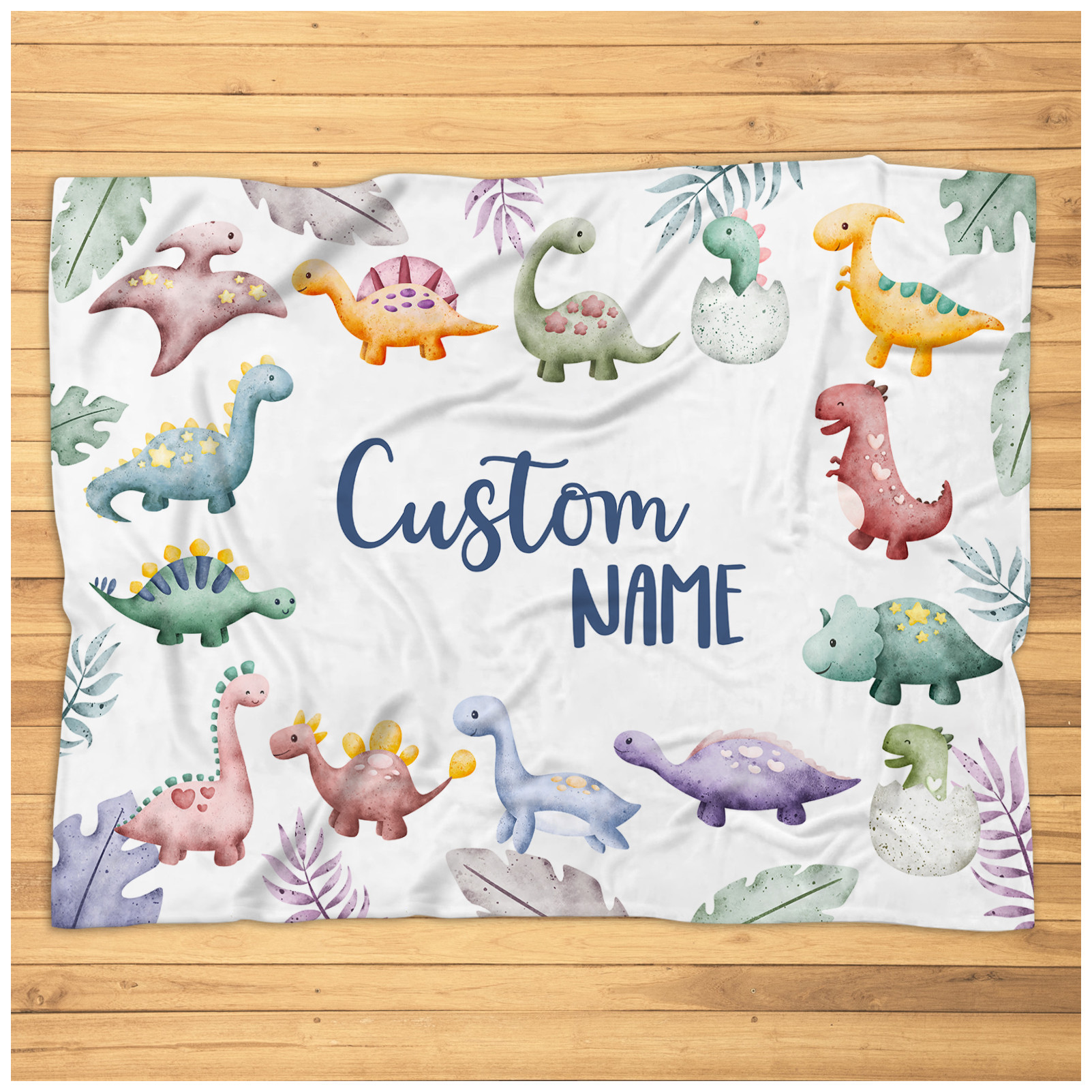 Personalized Dinosaur Blanket