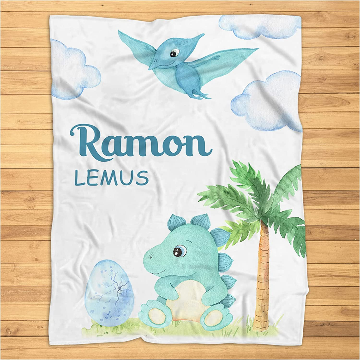 Personalized Dinosaur Blanket