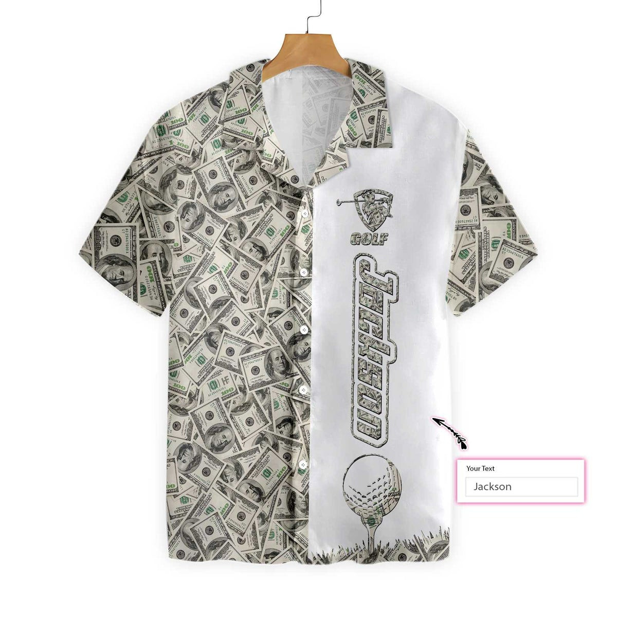 Personalized Dollar Golf Custom Hawaiian Shirt