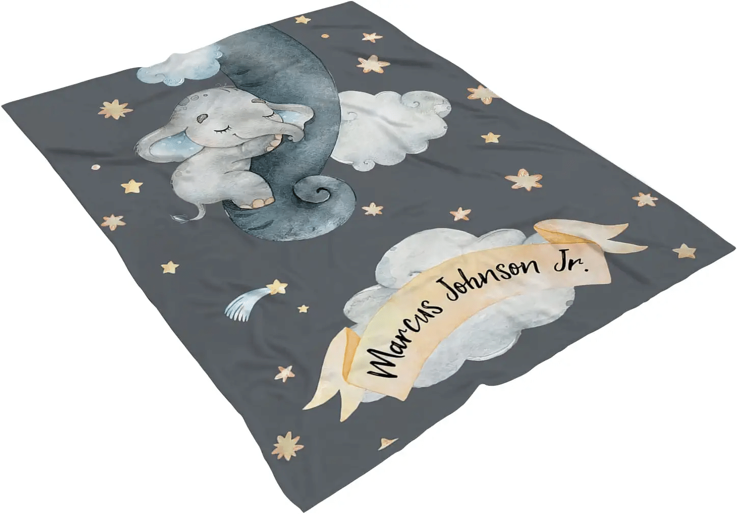 Elephant and Stars Bedding Nursery Baby Blanket