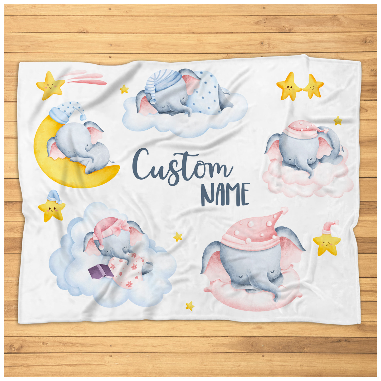 Personalized Elephant Blanket