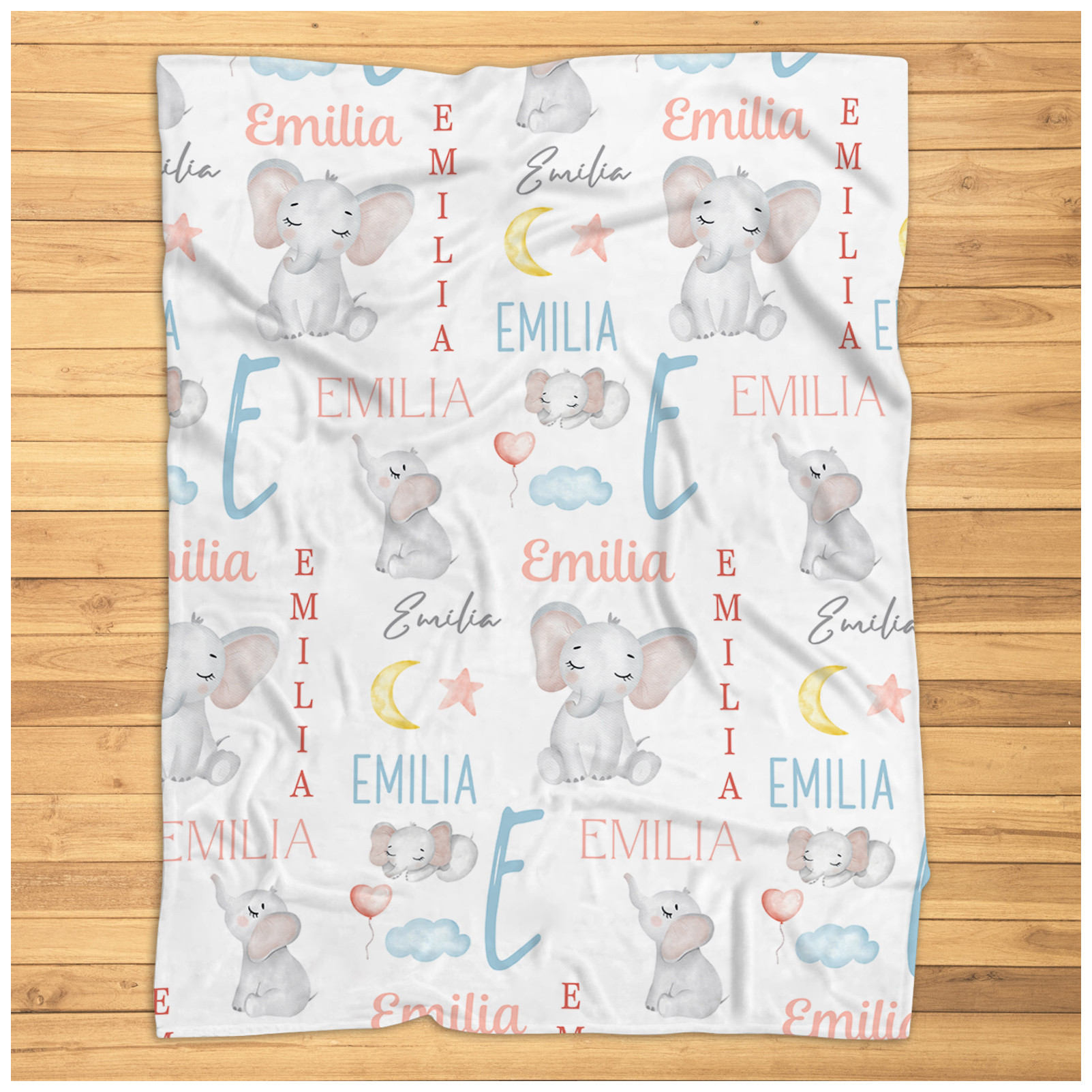 Personalized Elephant Blanket