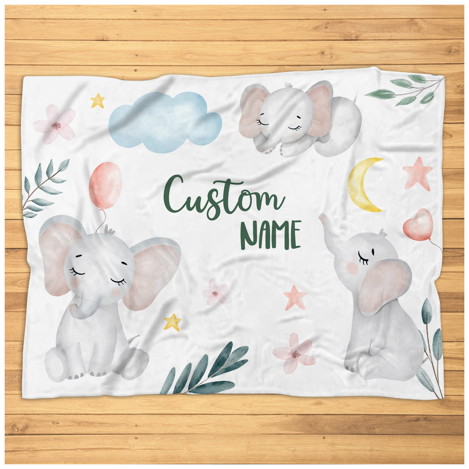 Personalized Elephant Blanket