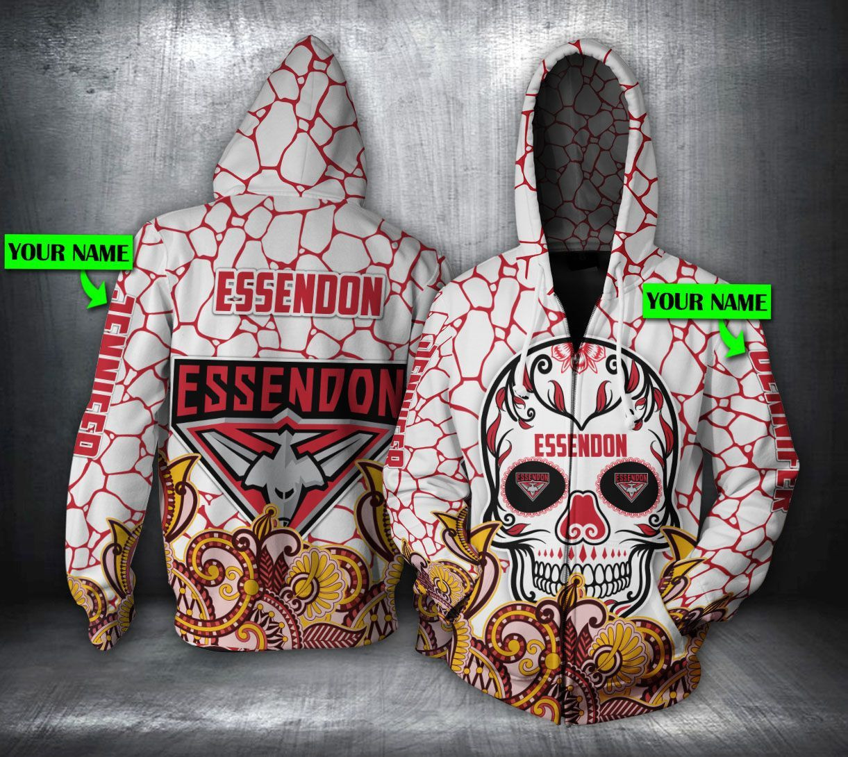 Personalized Essendon Hoodie Custom Name 3D All Over Printed Hoodie