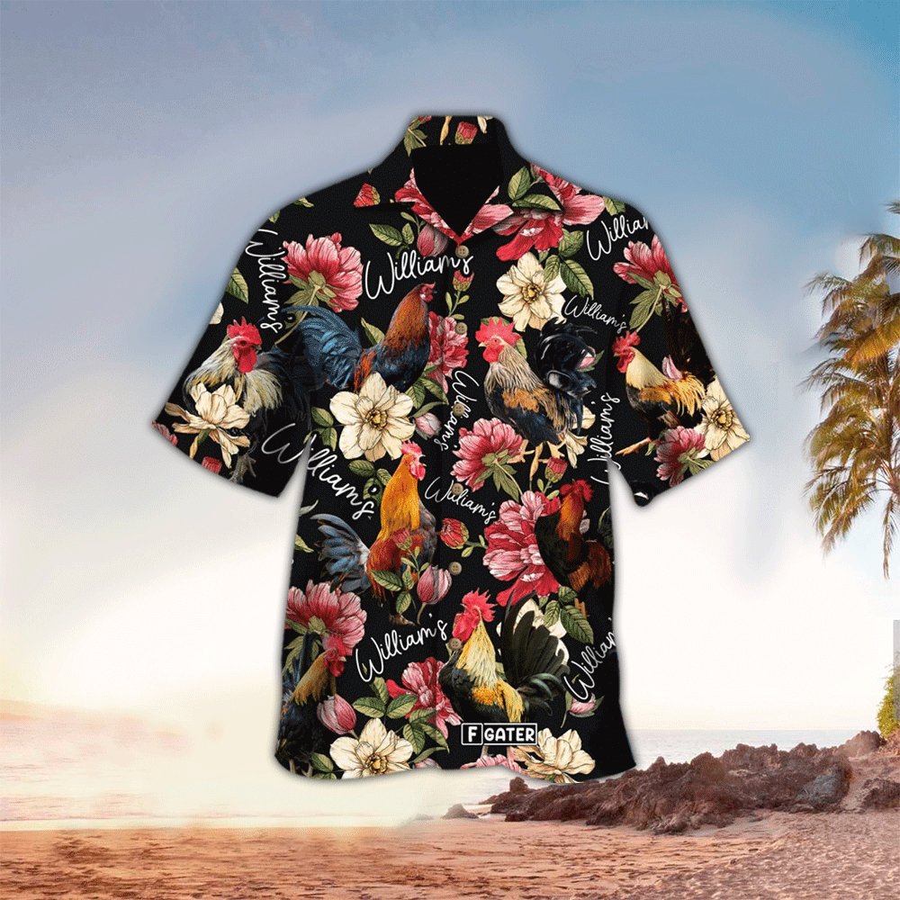 Personalized Farm Apparel Farm Hawaiian Button Up Shirt for Men and Women