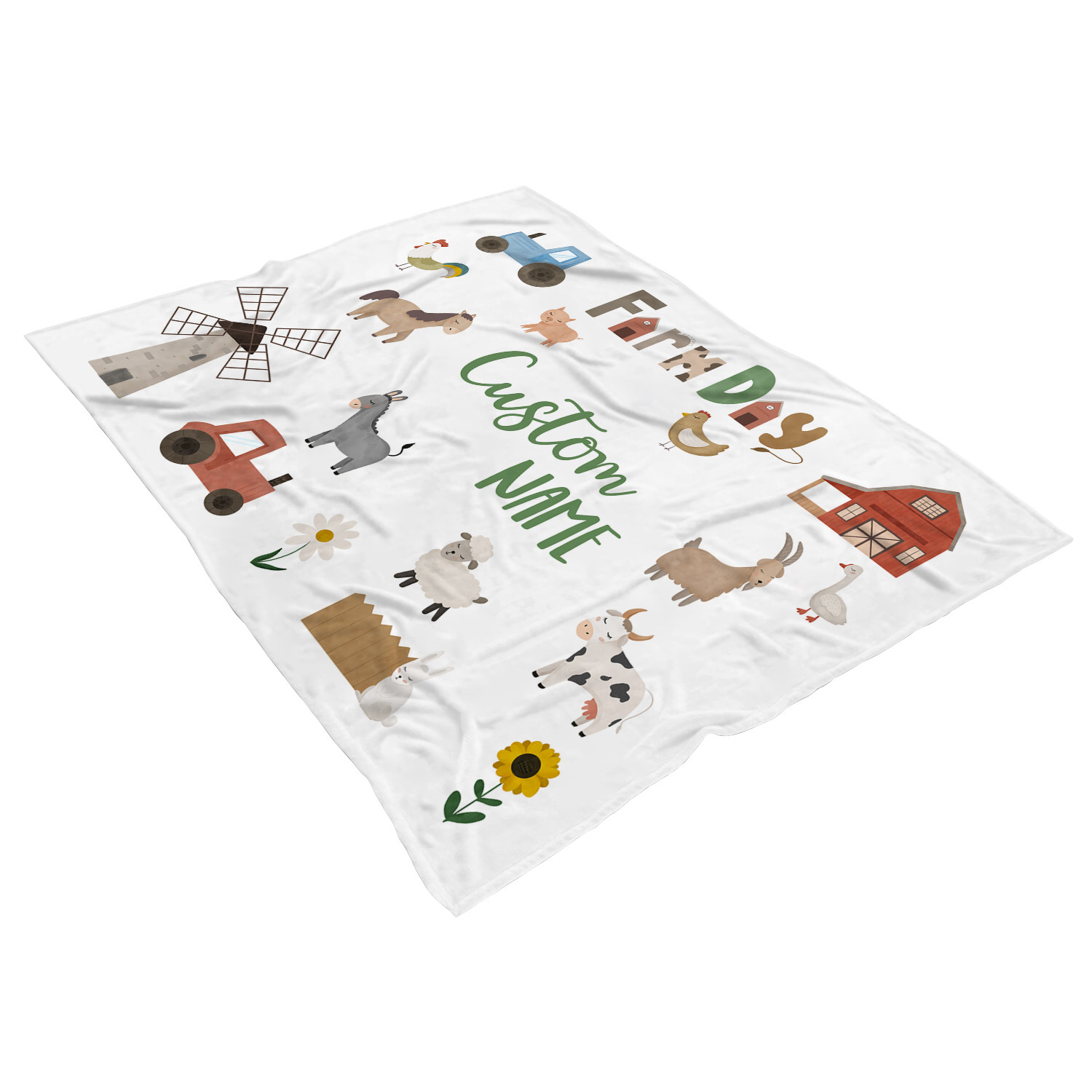 Farm Animals Baby Blanket