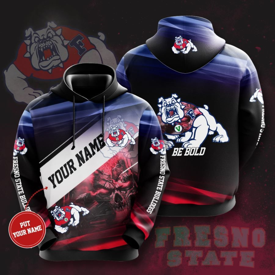 Personalized Fresno State Bulldogs No685 Custom Hoodie 3D All Over Print