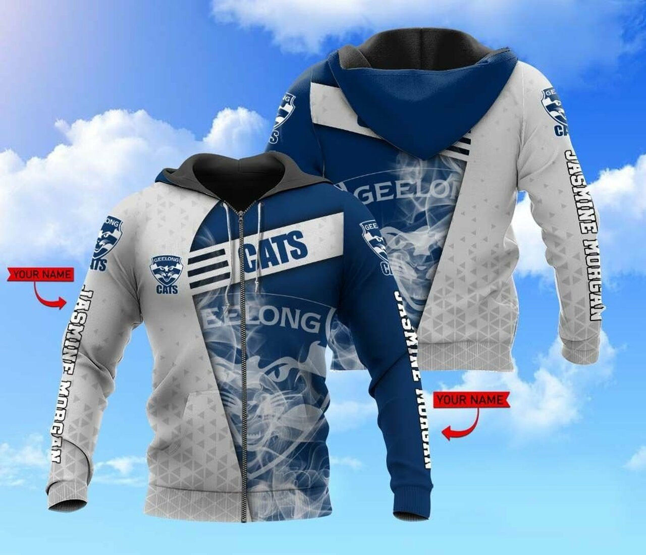 Personalized Geelong Football Club Smoke 3d All Over Print Hoodie