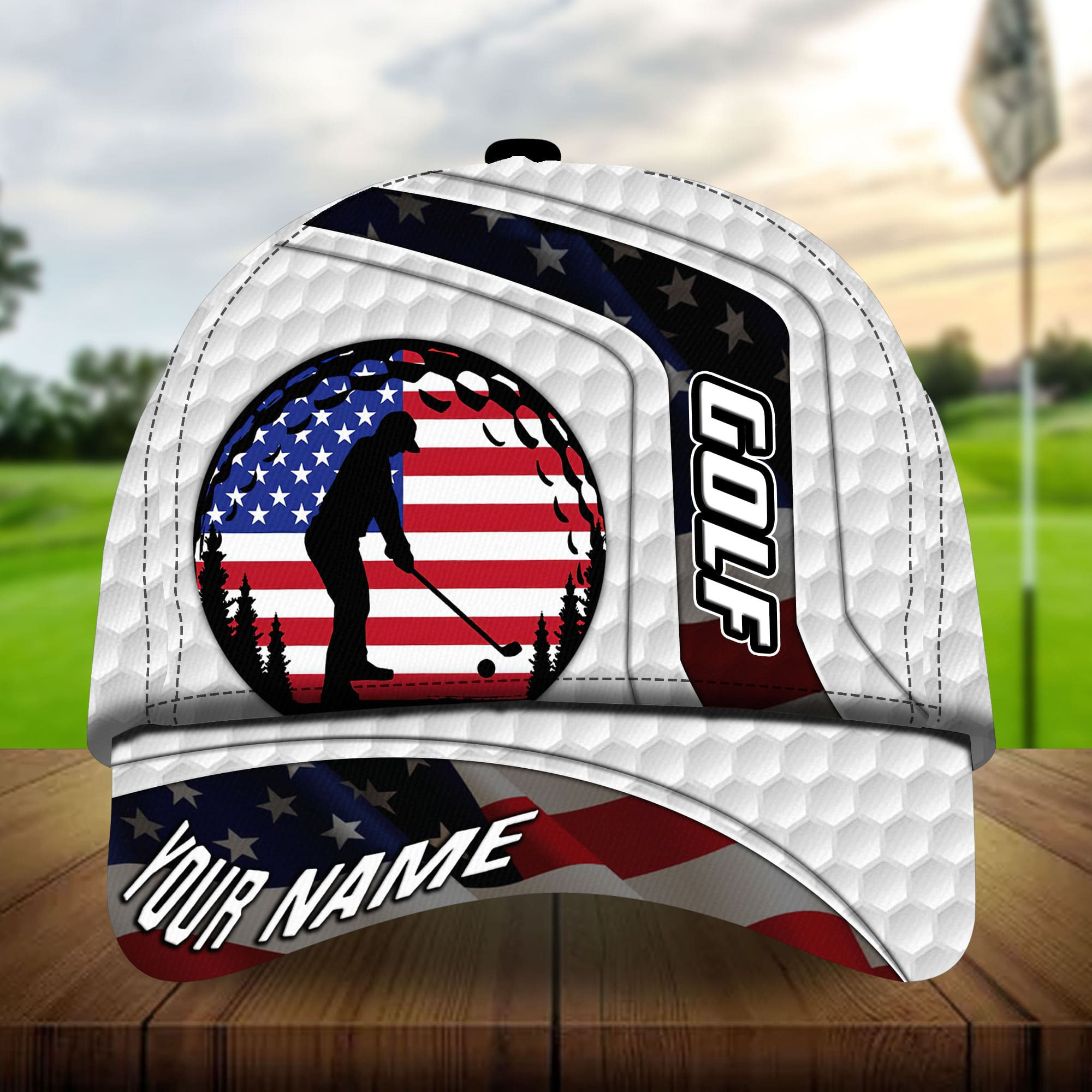 Premium Unique American Golfer Golf Hats For Golf Lovers Multicolor Personalized Classic Cap