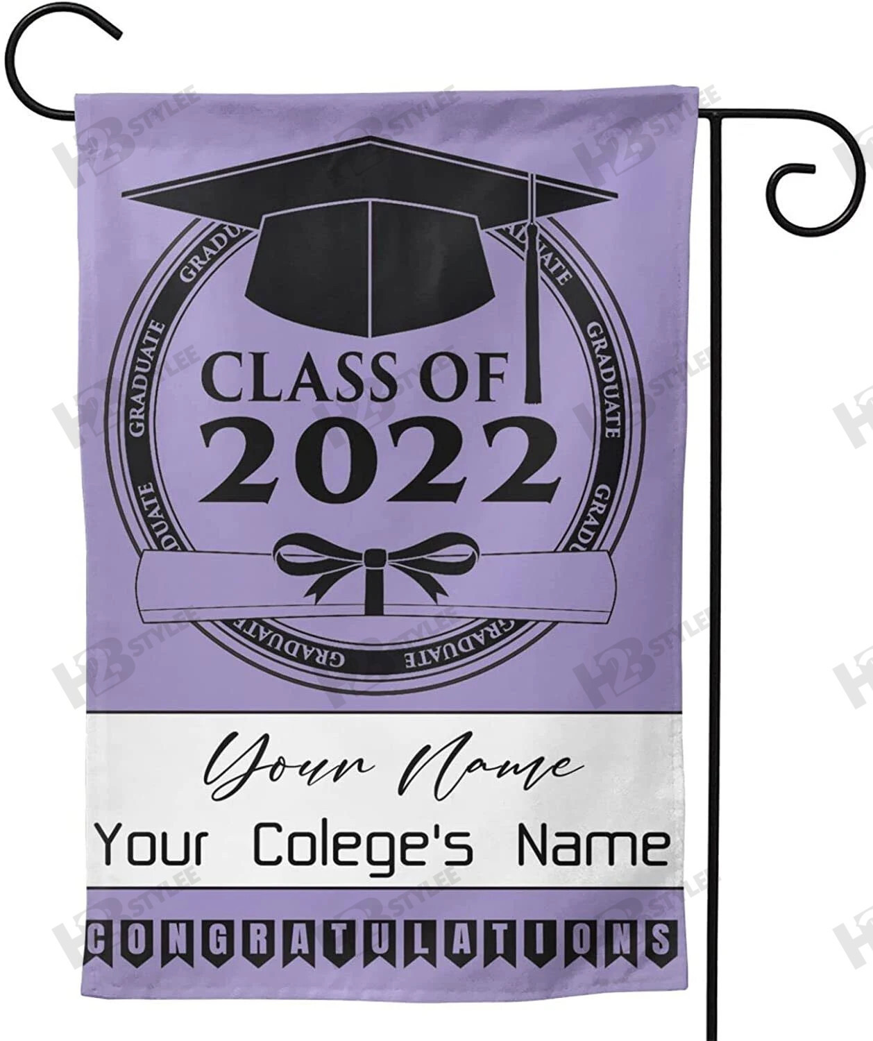 Personalized Graduation Flag 2022 with Name Double Sided Custom Graduation Garden Flag House Flag